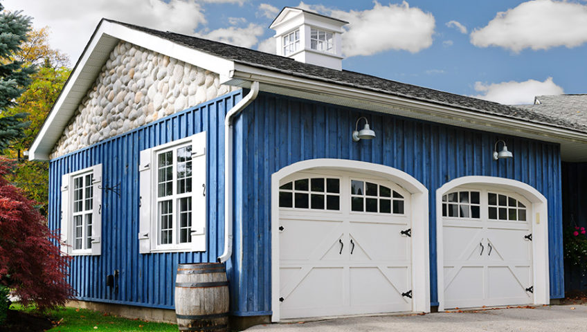 Swing garage doors