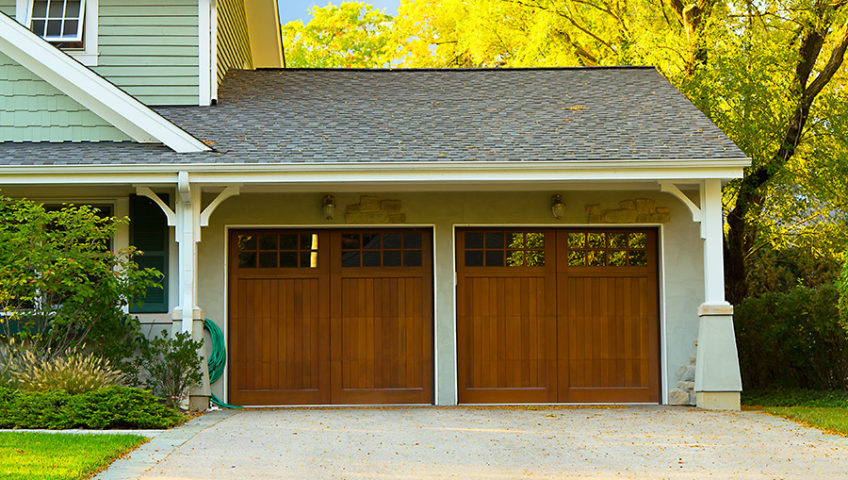 Wooden garage doors